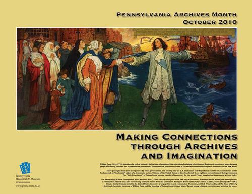 Pennsylvania Archives Month poster from the Pennsylvania Historical and Museum Commission <br> Click image to enlarge